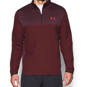 Under Armour Men's Burgundy Quarter-Zip Sweater